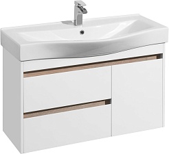 Акватон Мебель для ванной Нортон 100 белая/дуб эндгрейн – фотография-7